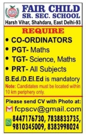 Academic Hiring: K-12 Teachers & Coordinators at Fair Child School