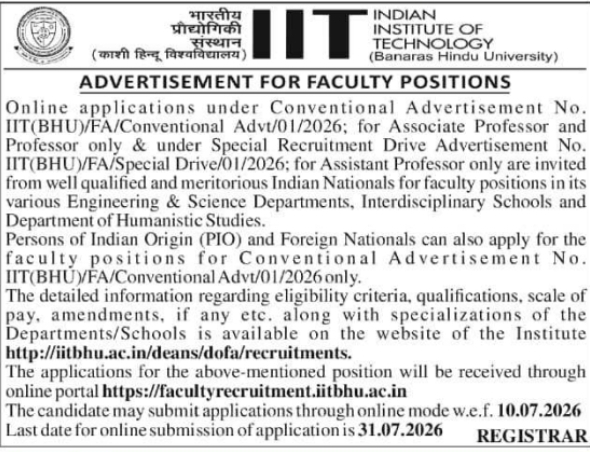 Advertisement Notice: Faculty Positions Recruitment