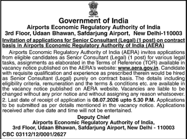 AERA Senior Consultant Legal Recruitment