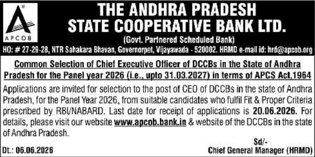 APCOB: Chief Executive Officer Recruitment