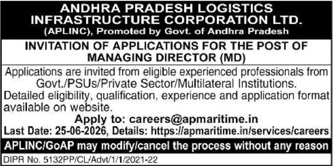 APLINC Managing Director Position Recruitment Notification