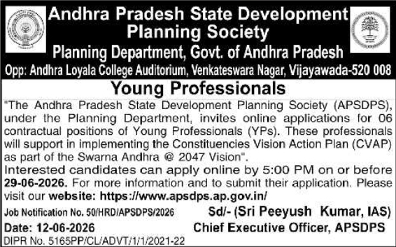 APSDPS 2026 Young Professionals Recruitment