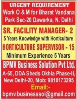 BPMV Business Solution Manager & Supervisor Recruitment