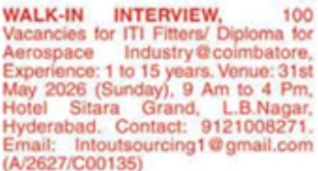 Hiring: 100 Aerospace Vacancies in Hyderabad