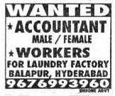 Hiring Accountant and Workers at a Laundry Factory