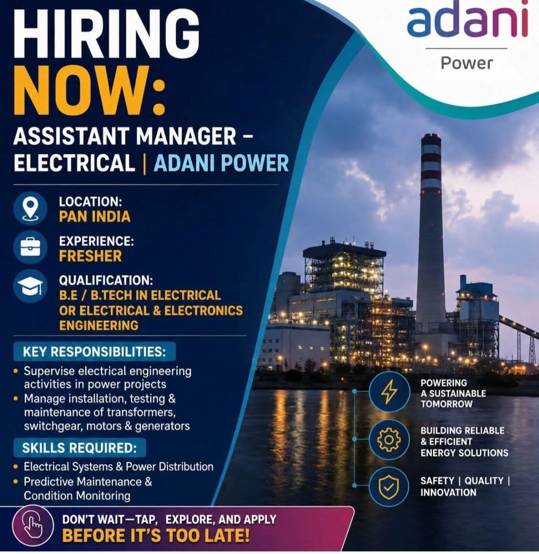 Hiring: Assistant Manager - Electrical