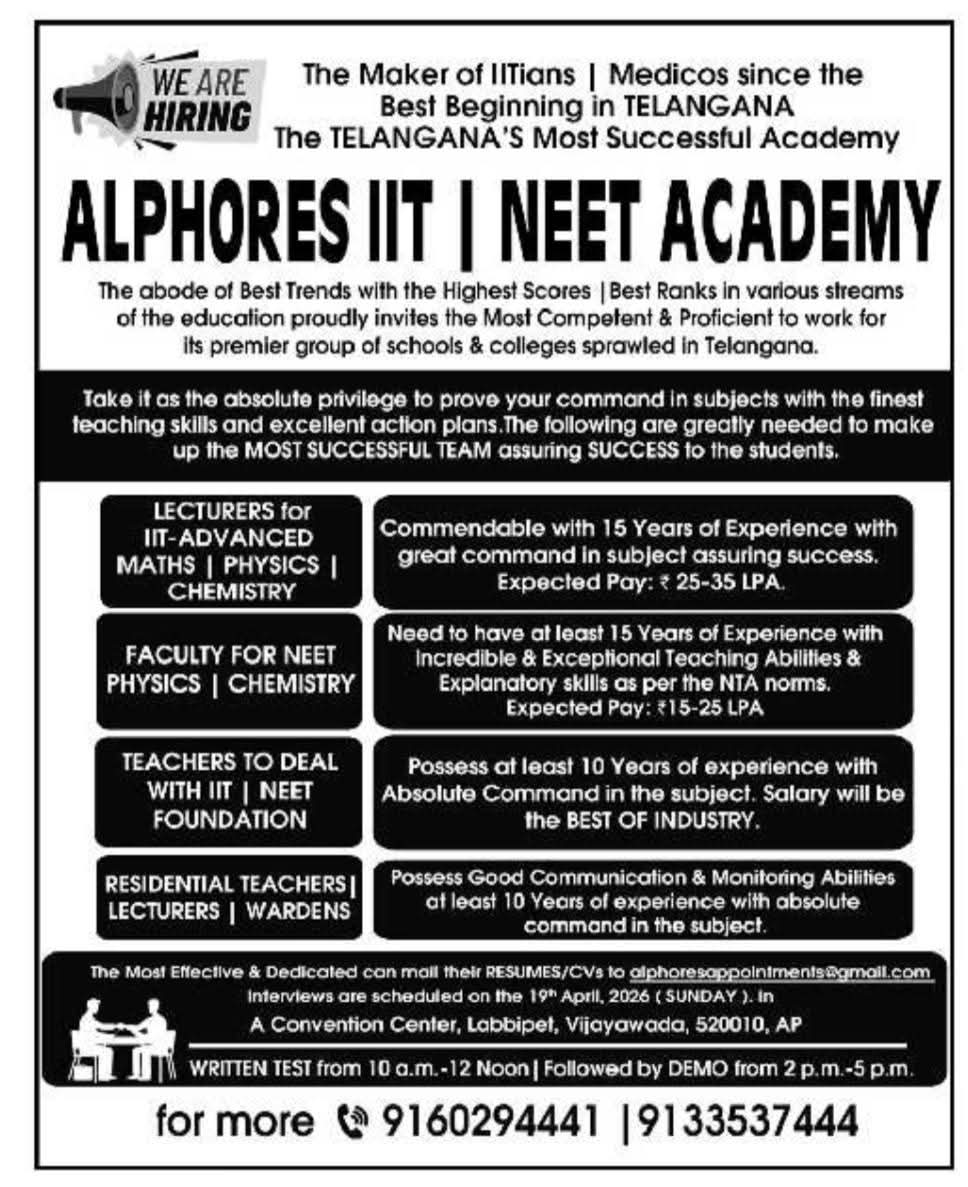Hiring At Alphores IIT | NEET Academy