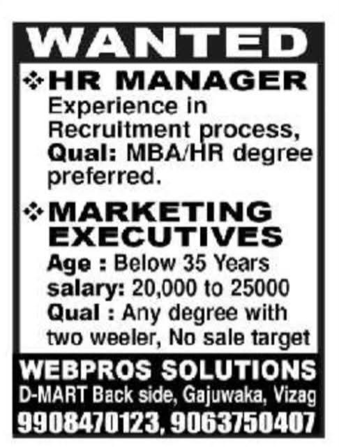 Hiring at Webpros Solutions