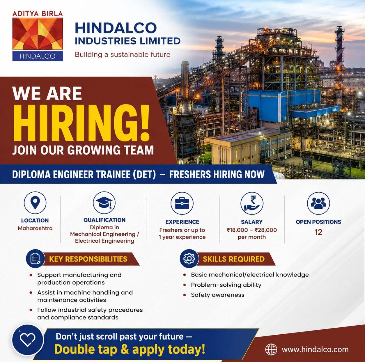 Hiring: Diploma Engineer Trainee (Maharashtra)