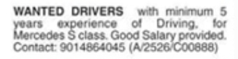 Hiring Drivers