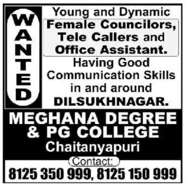 Hiring Female Councilors, Tele Callers & Office Assistants