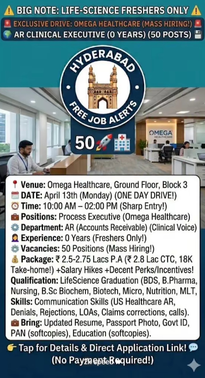 Hiring For AR Clinical Executive Roles