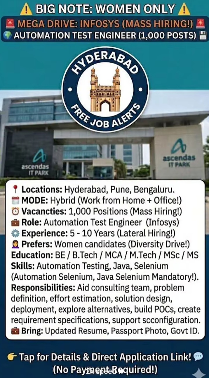 Hiring For Automation Test Engineers