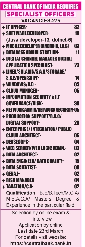 Hiring For Bank