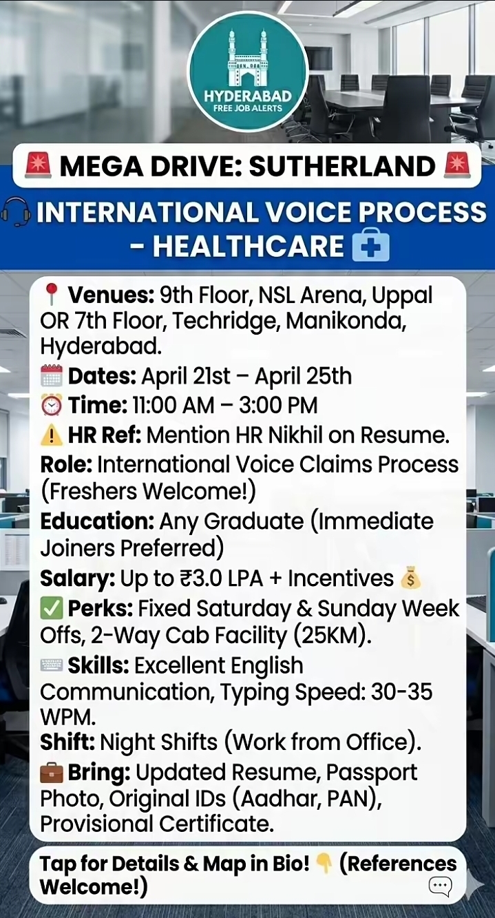 Hiring For International Voice Healthcare roles