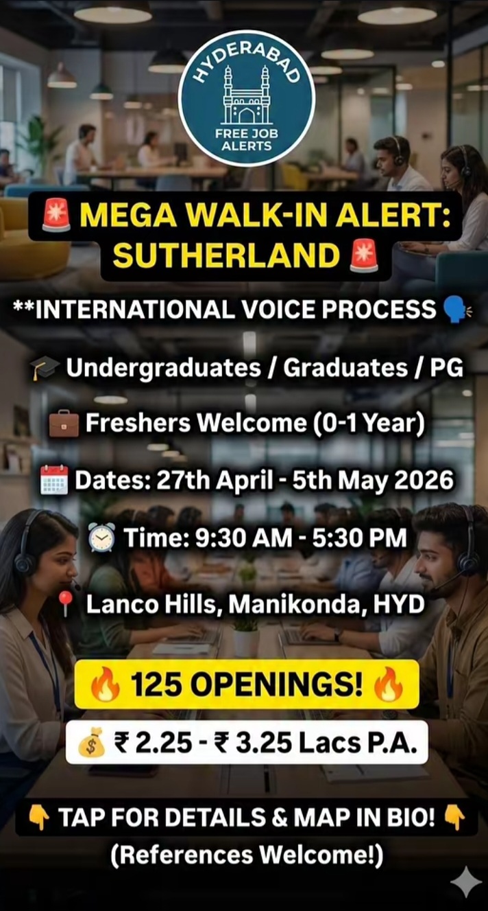 Hiring For International Voice Process Roles at Sutherland