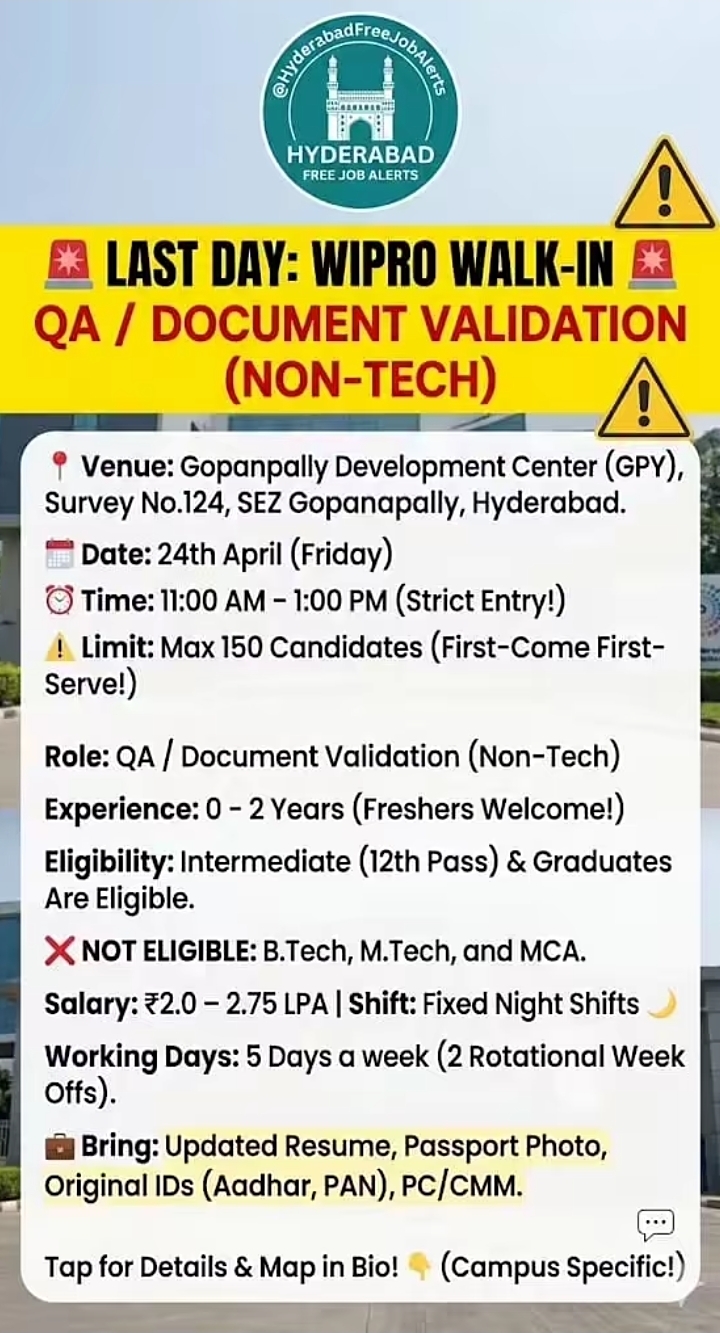 Hiring For non-tech QA/Document Validation roles