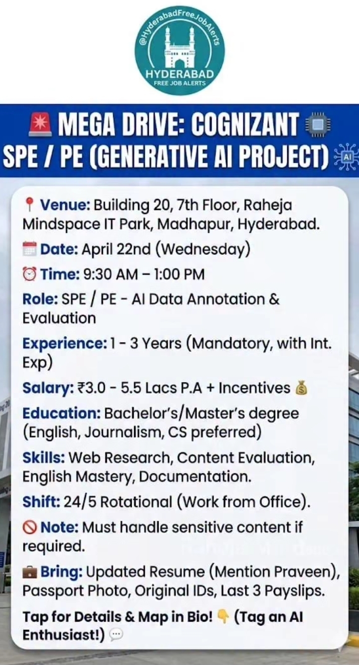 Hiring For SPE/PE (Generative AI Project) roles