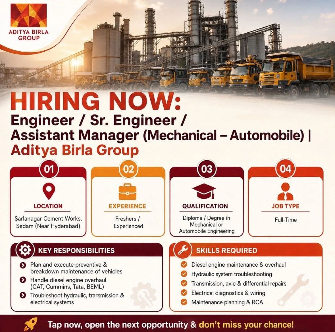 Hiring: Mechanical & Automobile Engineers