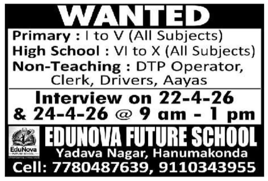 Hiring Now: Teaching & Non-Teaching Staff at EduNova Future School