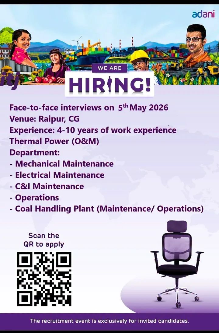 Hiring Now: Thermal Power (O&M) Professionals at Adani Power