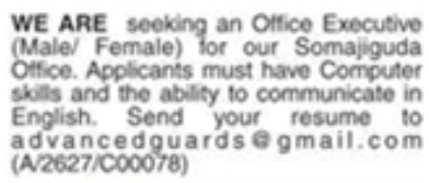 Hiring Office Executive