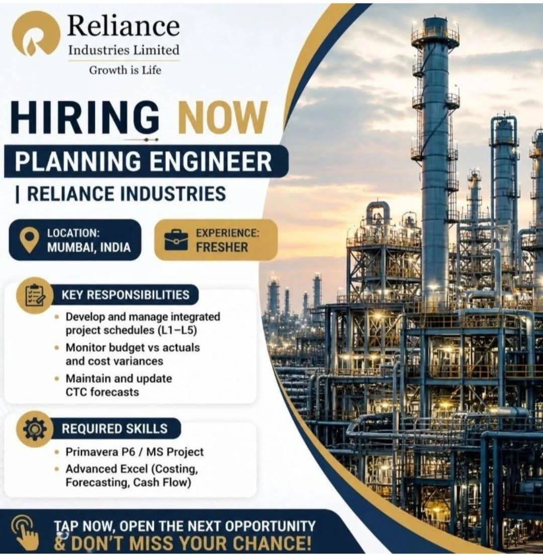 Hiring: Planning Engineer (Mumbai)