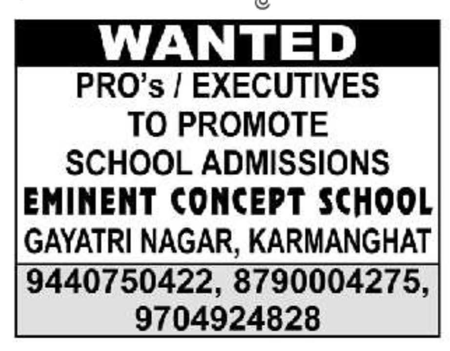Hiring PROs and Executives at Eminent Concept School