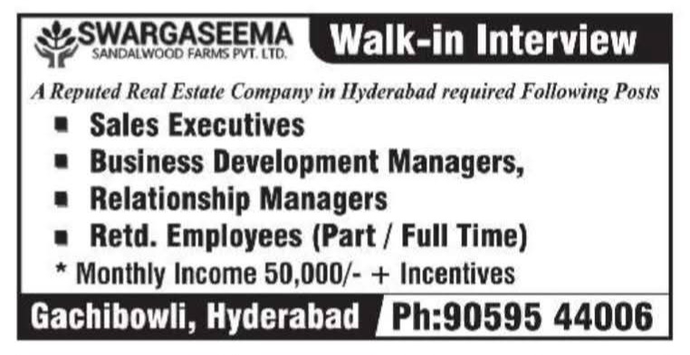 Hiring Sales Executives, Business Development Managers, and Relationship Managers