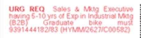 Hiring Sales & Marketing Executive