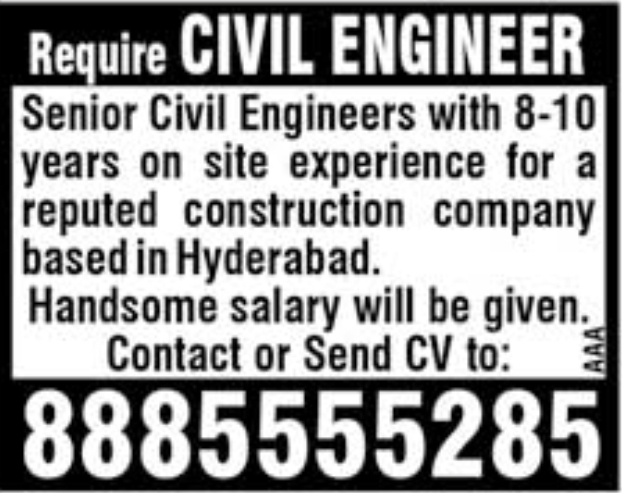 Hiring Senior Civil Engineer