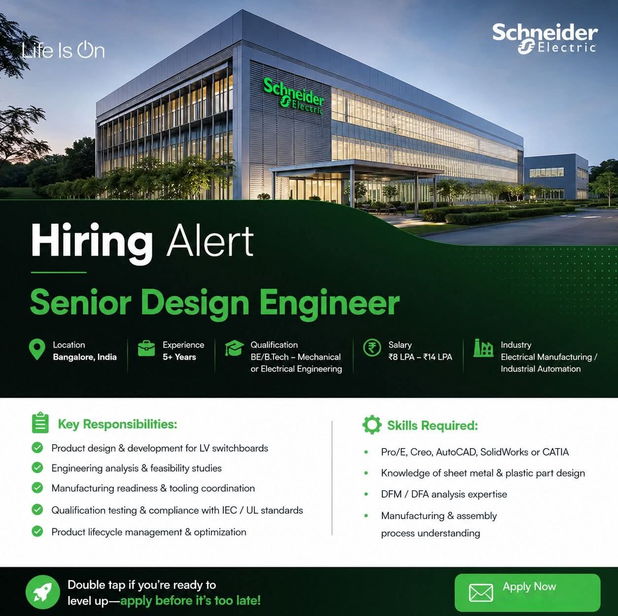 Hiring: Senior Design Engineer (Bangalore, India)