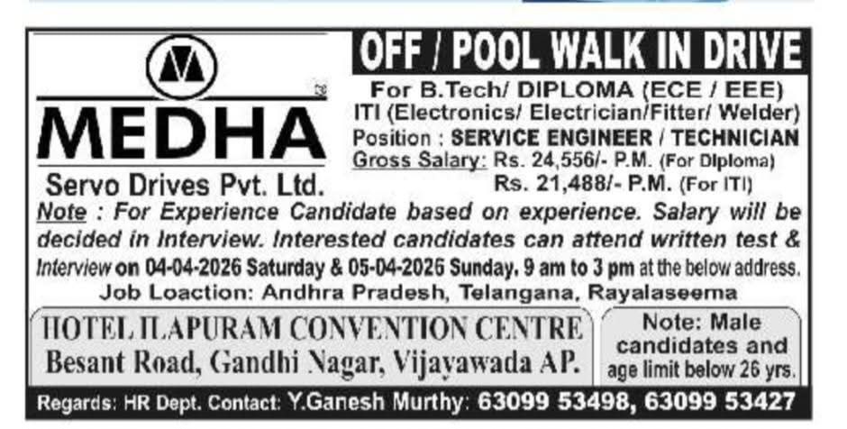 Recruitment For Service Engineer & Technician Roles