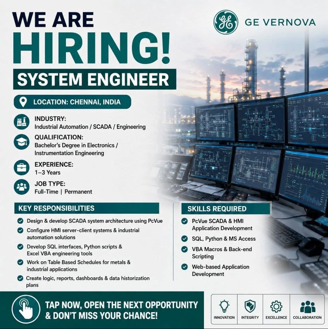 Hiring: System Engineer at GE Vernova