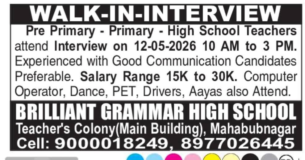 Hiring Teachers and Staff at Brilliant Grammar High School
