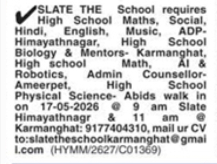 Hiring: Teachers and Staff at Slate The School