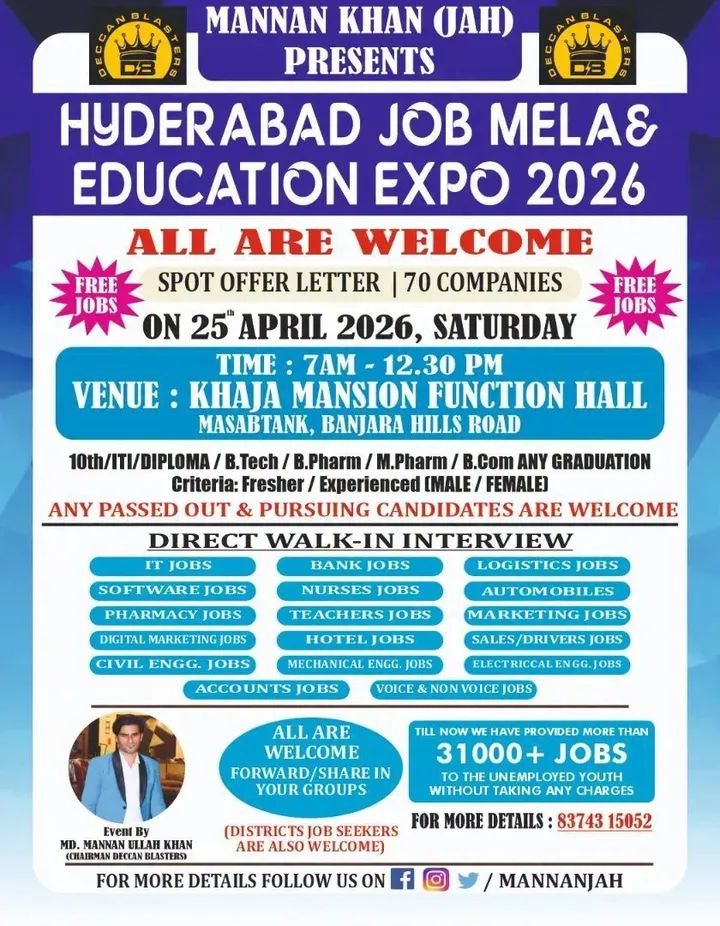 Hyderabad Mega Job Mela & Education Expo 2026
