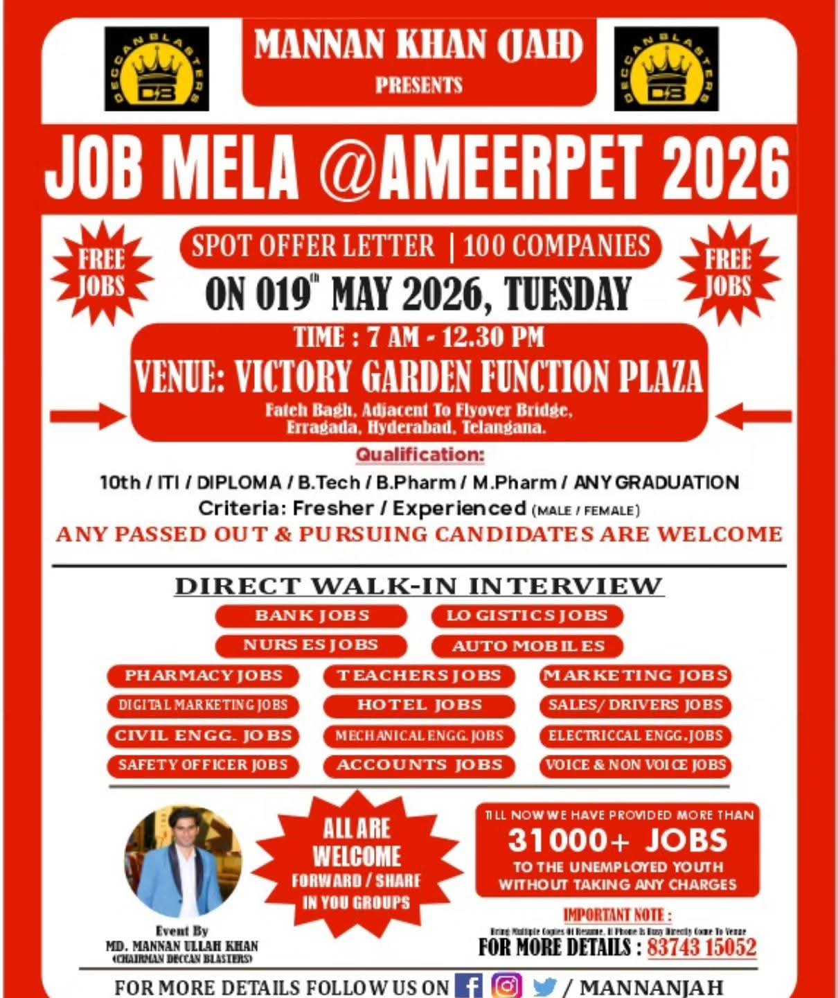 Job Mela 2026 at Ameerpet