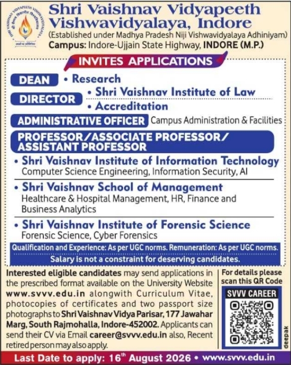 Job Opening: Academic & Administrative Positions