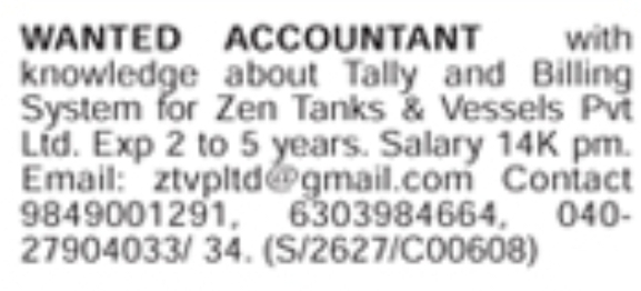 Job Opening: Accountant