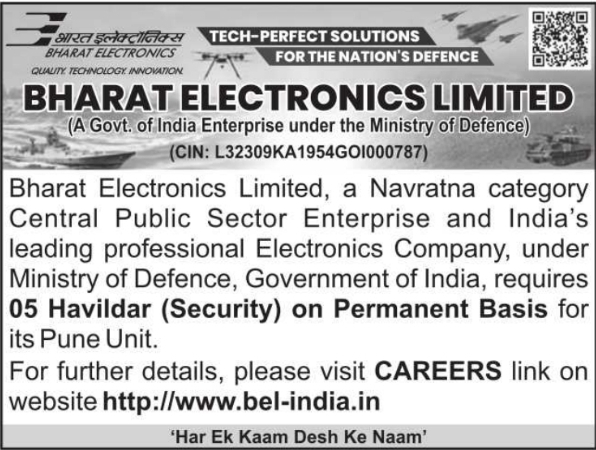 Job Opening: Bharat Electronics Security Staff