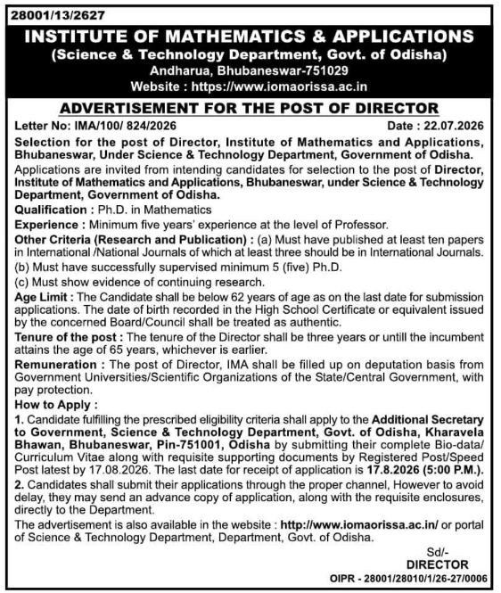 Job Opening: Director