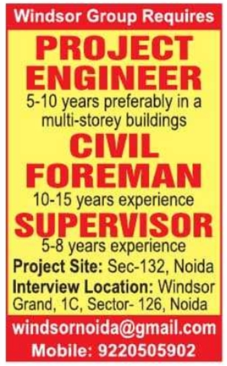 Job Opening: Engineering and Site Staff at Windsor Group