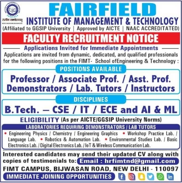 Job Opening: Engineering Faculty Positions