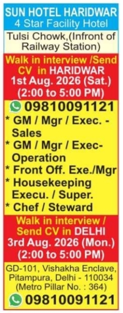 Job Opening: Hotel Management & Staff