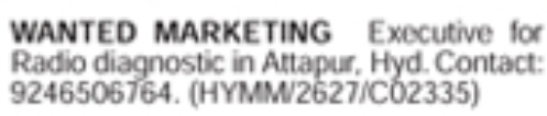 Job Opening: Marketing Executive