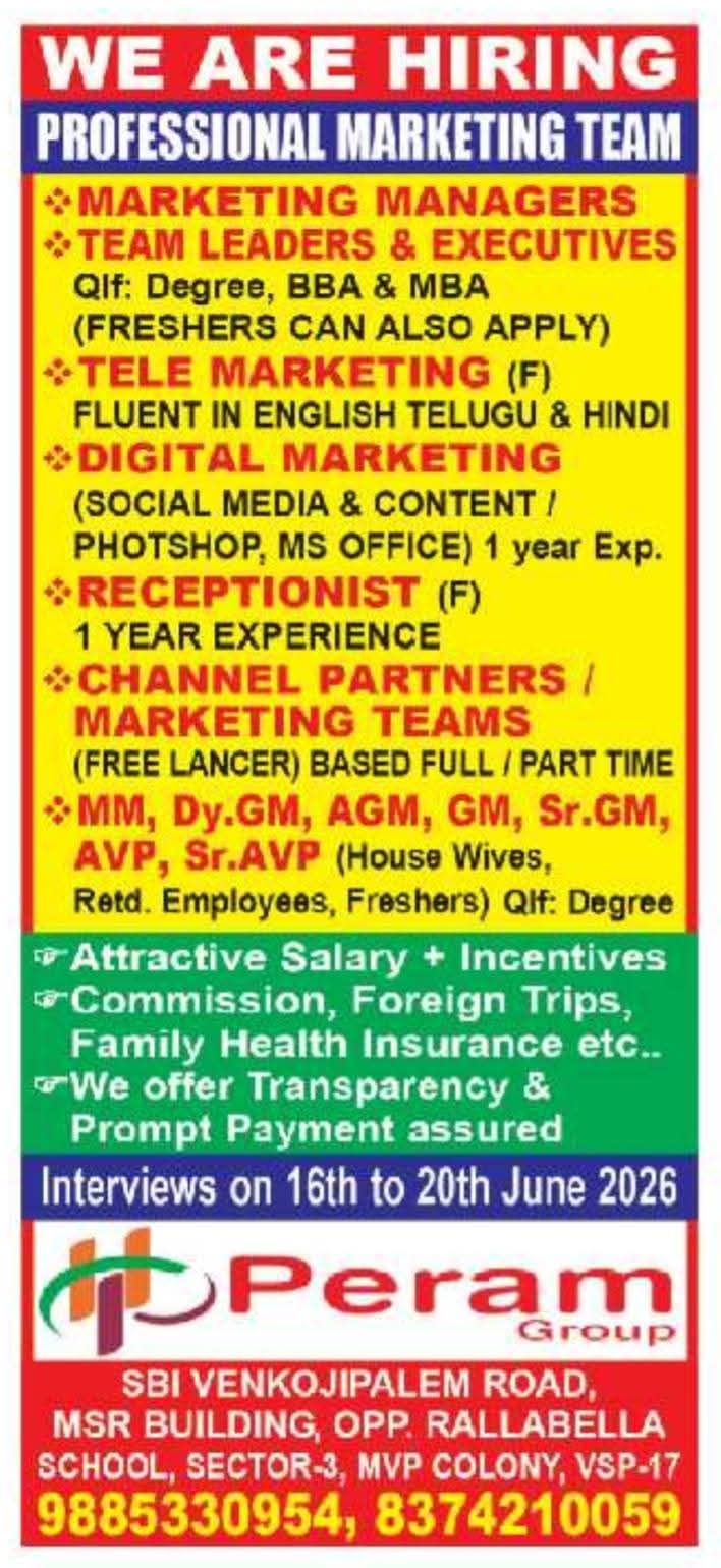 Job Opening: Marketing Team & Office Staff