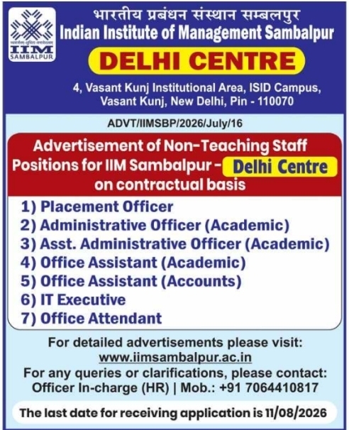 Job Opening: Non-Teaching Staff Positions