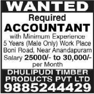 Job Opening: Senior Timber Accountant