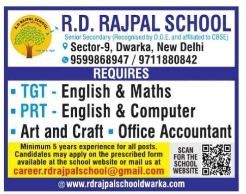 Job Opening: TGT, PRT & Support Staff